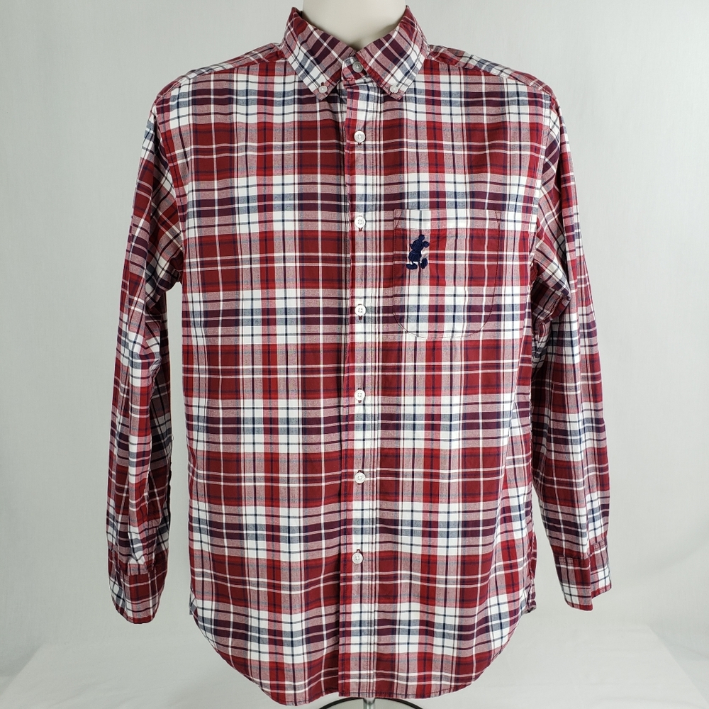Disney Parks Plaid Button Down Dress Shirt - Picture 2 of 7